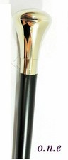 Shiny brass handle walking stick cane in black color For All Adults Gift