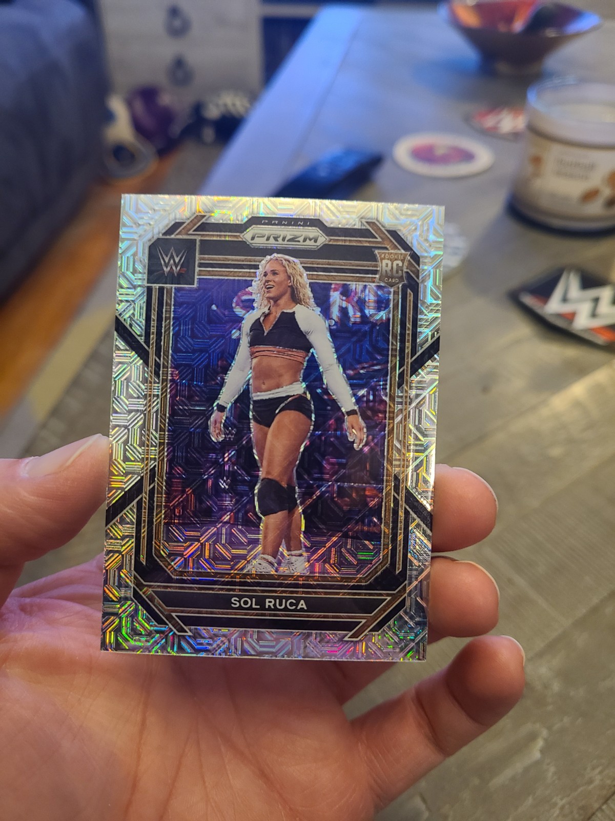 Sol Ruca 2023 Panini Prizm WWE #105 Mojo Prizm Rookie 8/25 SSP