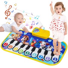 Floor Piano Mat for Toddlers,Musical Mats W/ Animal Sounds Songs,Kids Sensory...
