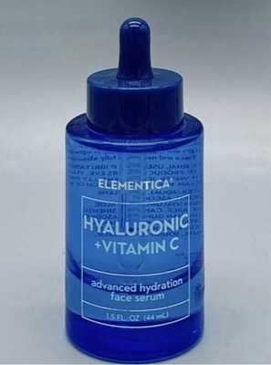 Elementica Hyaluronic + Vitamin C Advanced Hydration Face Serum 1.5 fl oz - NEW