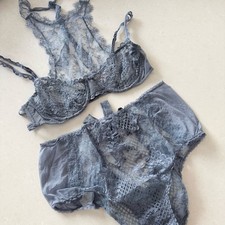 Victoria's Secret Designer Collection 36C Bra L Panty Lace Lingerie Set