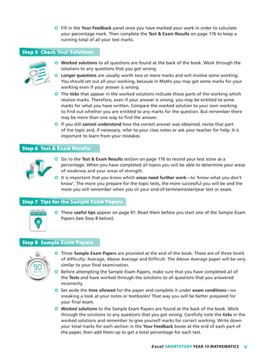 EXCEL SMARTSTUDY - MATHEMATICS YEAR 10 - Picture 4 of 11