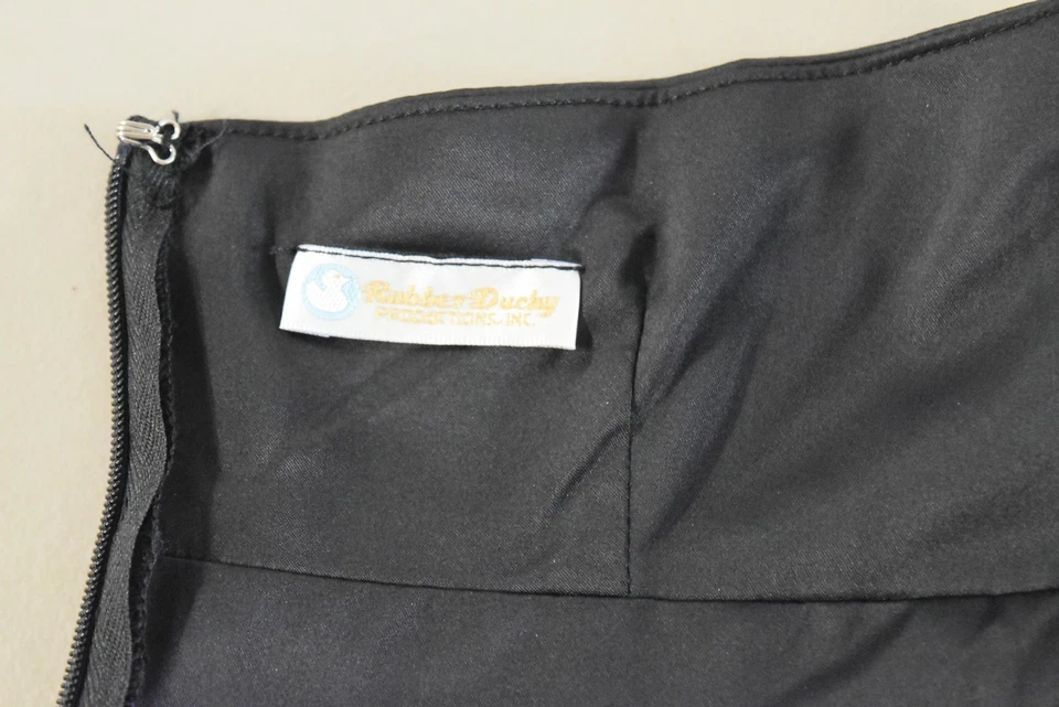 Vestido Rubber Ducky para mujer talla 2 negro estampado calce y acampanado sin tirantes por encima de la rodilla Foto 4 de 4