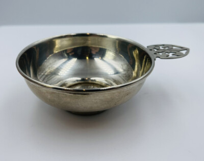 アンティーク雑貨 Antique French Sterling Silver Bowl Cartier Antique Sterling Silver French 1837 Coin Handled Porringer