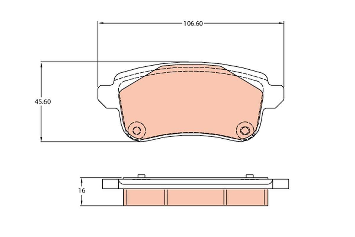 GDB2136 TRW Brake Pad Set, disc brake for RENAULT