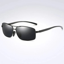 Stylische Sonnenbrille Pilotenbrille Fliegerbrille Alu Magnesium 9378 Schwarz