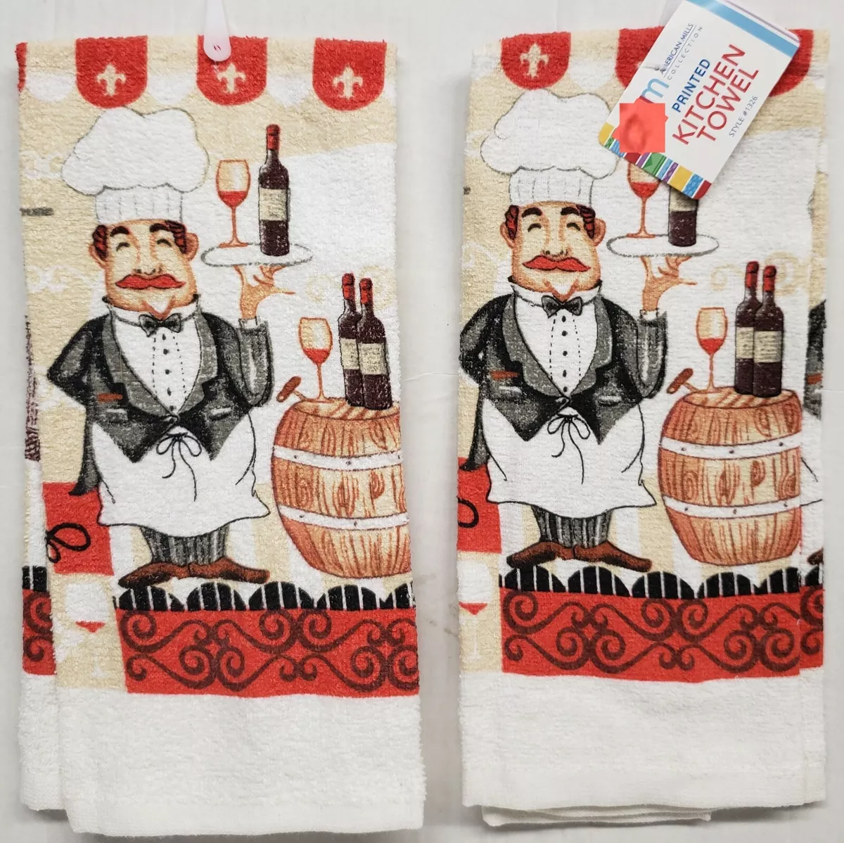 Home Collection Chef-Themed Kitchen Towels, 15x25-in.