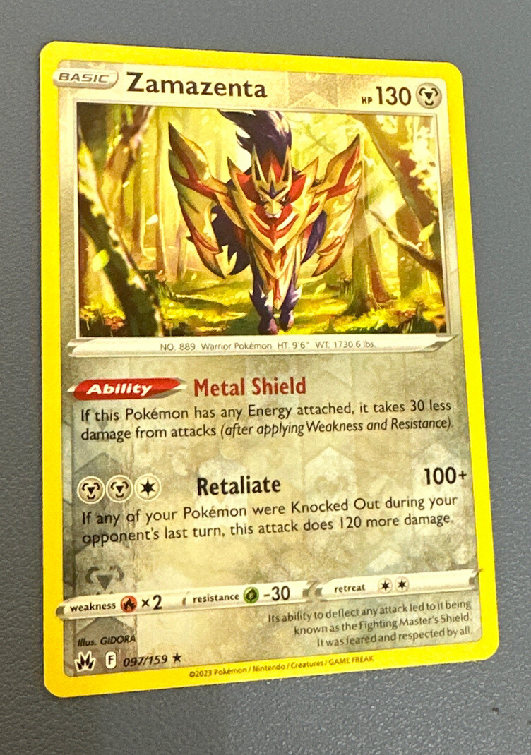 ぽろん Pokémon TCG Zamazenta Crown Zenith 097/159 Reverse Holo Holo Rare
