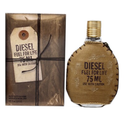 DIESEL FUEL FOR LIFE POUR HOMME EAU DE TOILETTE NATURAL SPRAY 75ML WITH POUCH