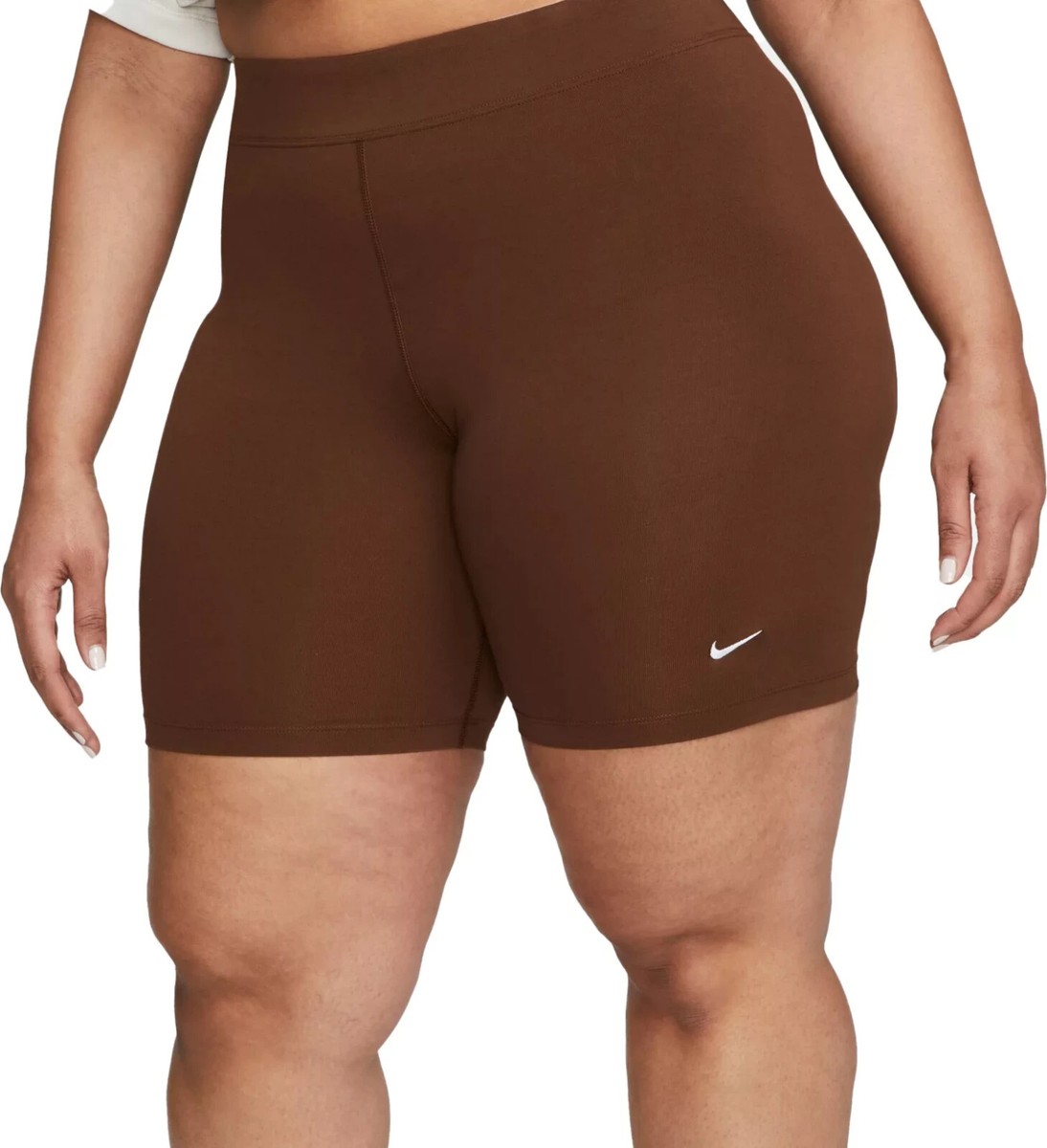 Nike Essential Women's Mid-Rise Cacao Wow Bike Shorts (DC6949-259