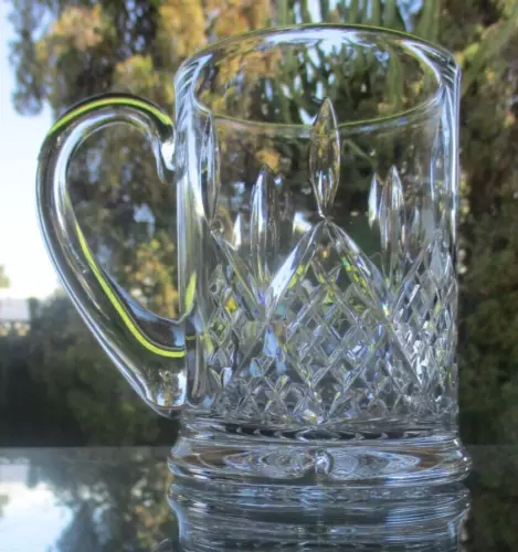 Crystal Tankard / Beer Mug - Intricately Cut; Excellent Condition