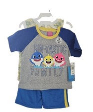 Toddler 12 Month 3 PC Outfit Baby Shark Nickelodeon Pink Fong NWT