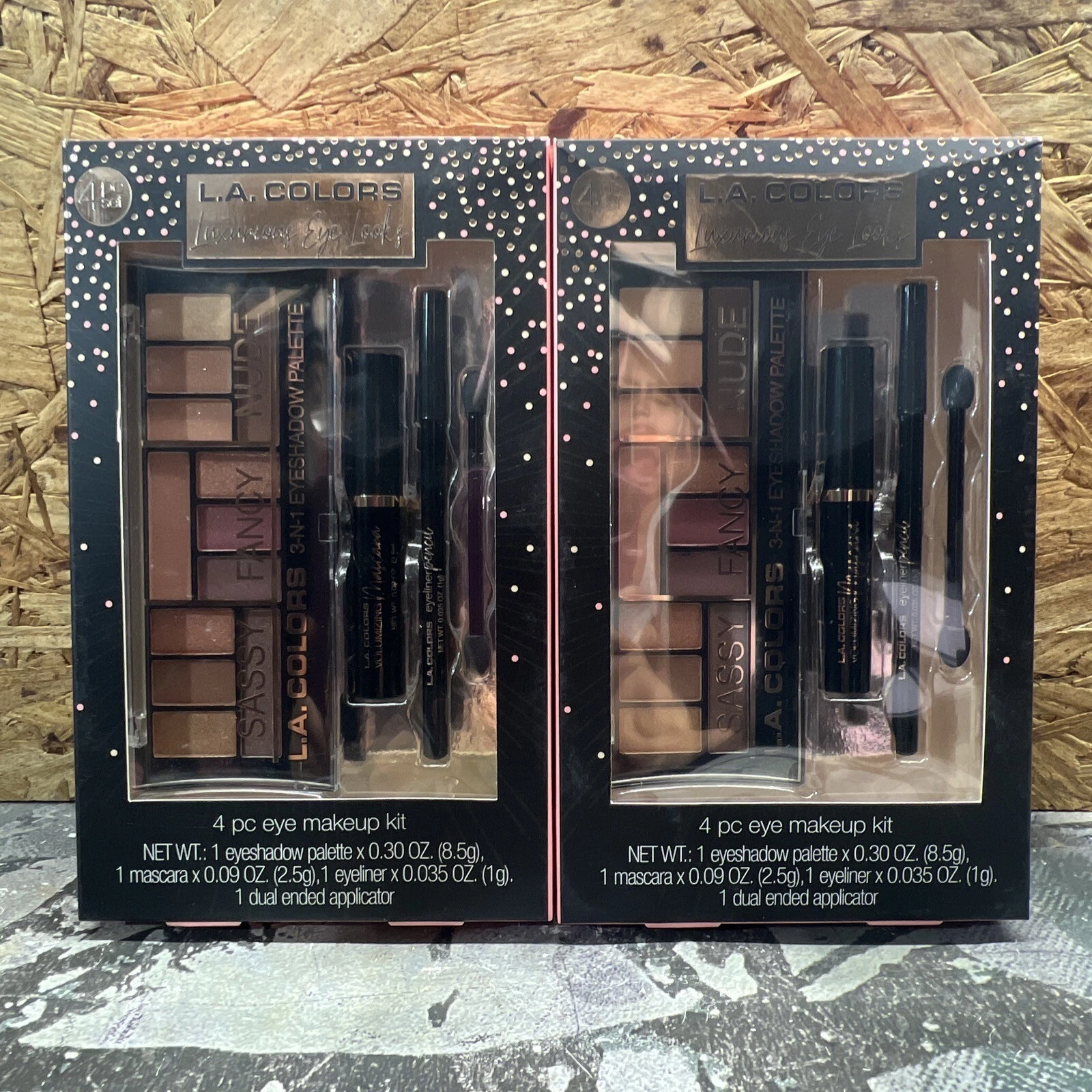 L.A. Colors Luxurious Eye Looks Gift Set 4 pieces ~~ 2 PACK ~~