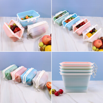 Reusable Silicone Food Bags Storage Vacuum Freezer Fridge Bags Folding  Fresh Bag UK