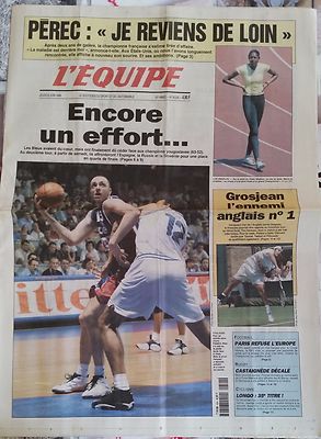 L'Equipe Journal Du 24/02/1982 - France / Italie - Basket Limoges - Édition Originale