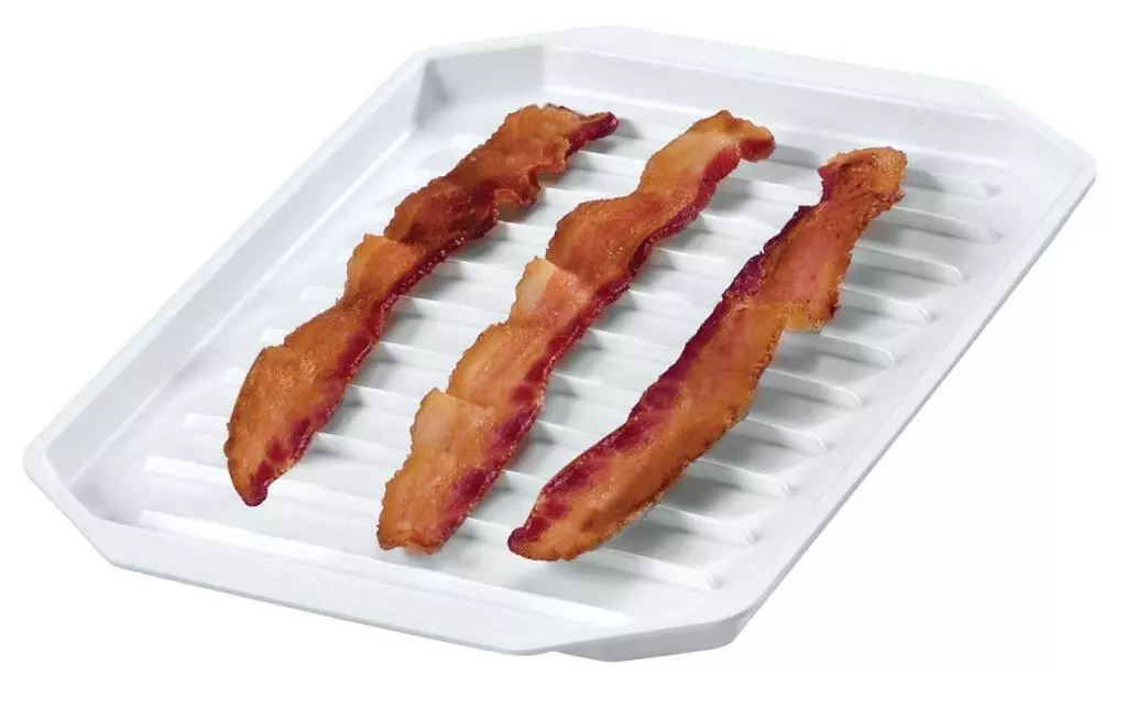 Microwave Crispy Bacon Rack Quick Easy Cooking Healthier Draining Tasty  Kitchen