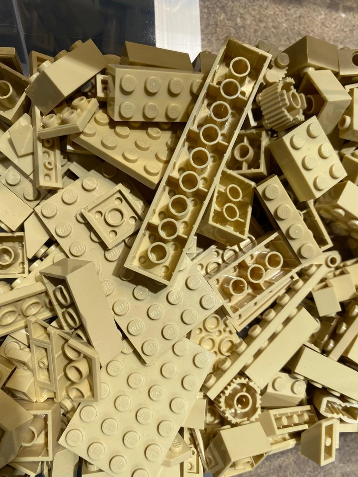 Lego ® 100 tan Steine - hellbeige - Fliesen, Basic, Platten beige - Bild 3 von 3