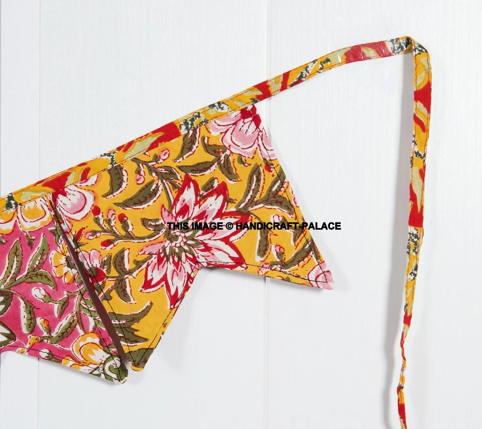 Bandera triángulo de tela india banderín banderín banderín para decoración de bodas al aire libre 3M Foto 4 de 4