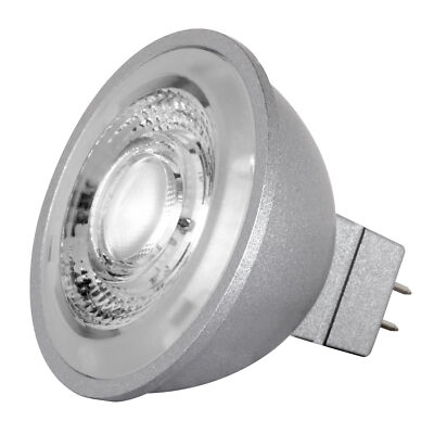 Satco S8642 8W 12V MR16 LED 40° Degree Beam 3500K Silver 2-Pin Bi-Pin GU5.3 Bulb