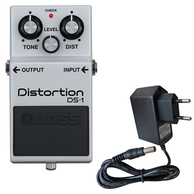 Boss Effektgerät DS-1 -WH Distortion Pedal Limited Edition mit 9V Netzteil