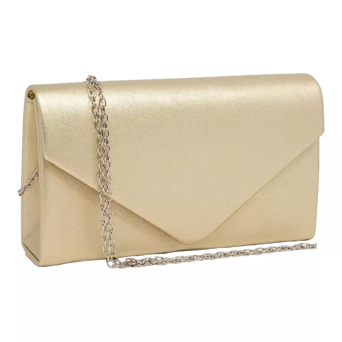 Pochette donna oro cerimonia clutch dorata elegante borsetta
