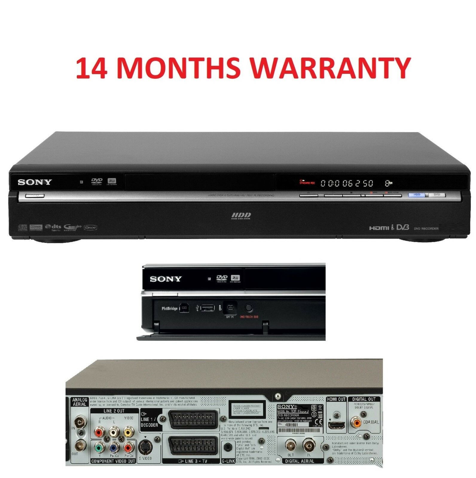 Sony RDRHXD870 Limited Edition 1TB HDD DVD Recorder Freeview+Warranty