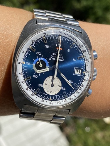 Vintage Omega Seamaster Chronograph Automatic 1040 Blue Dial M...