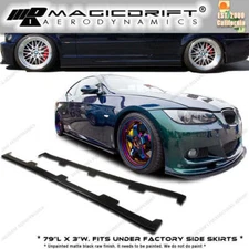 For 01-11 BMW E46 M3 Side Skirts Flat Extension Splitters DF Downforce DTM PU