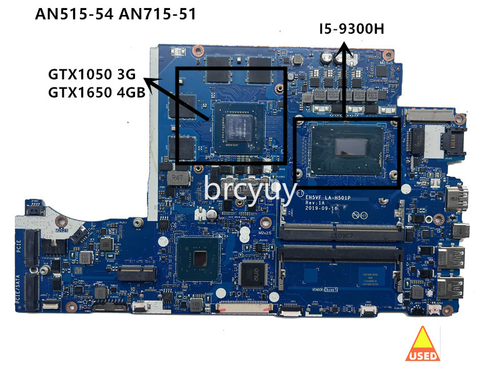 LA-H501P For Acer Nitro 5 AN515-54 AN715-51 Motherboard With i7-9750H 4G GPU - Afbeelding 4 van 6