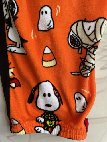 Halloween Peanuts Snoopy Sleep Jogger Pants sz Medium 8-10 Orange Black Pockets - Bild 5 von 7
