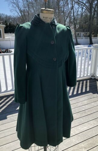 Rothschild Little Girls Wool Look A-line Military Long Winter Dress Coat W//Hat