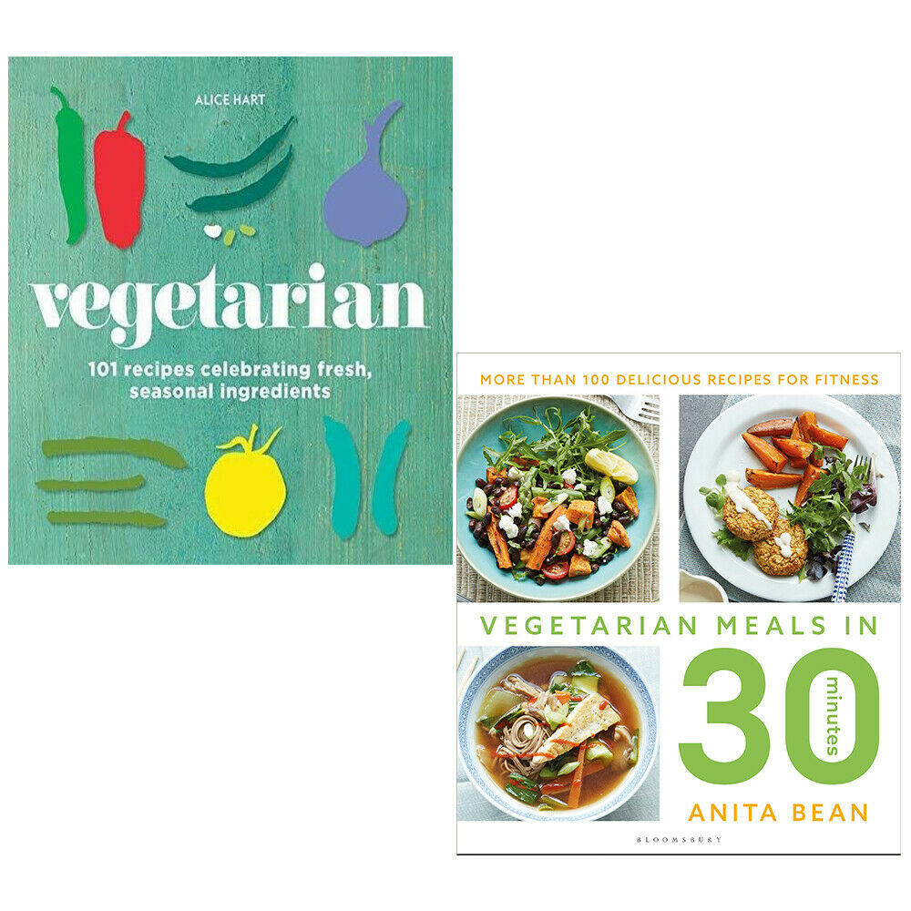 Vegetarian, Vegetarian Meals in 30 Minutes 2 Books Set Vegan Cooking NEW