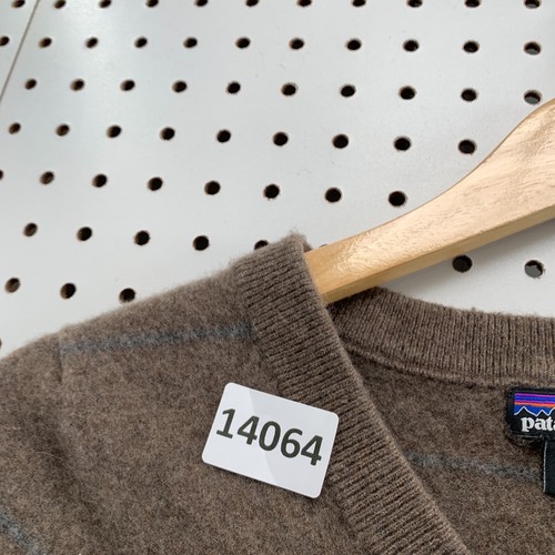 Patagonia Cashmere Wool Blend Sweater Brown Youth Fits Small V Neck 15.5x20 - Picture 11 of 19