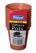 Ensemble De Pots De Jardin 7,5 CM 3" En Terre Cuite Blancfurze