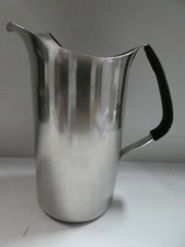 VINTAGE GERMANY CROMARGAN STAINLESS STEEL WATER JUG - CORD HANDLE MID CENTURY
