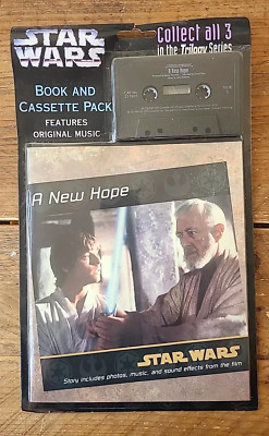 Vintage Star Wars ''Eine neue Hoffnung'' Buch & Audio Kassetten Pack - Neu in OVP & versiegelt