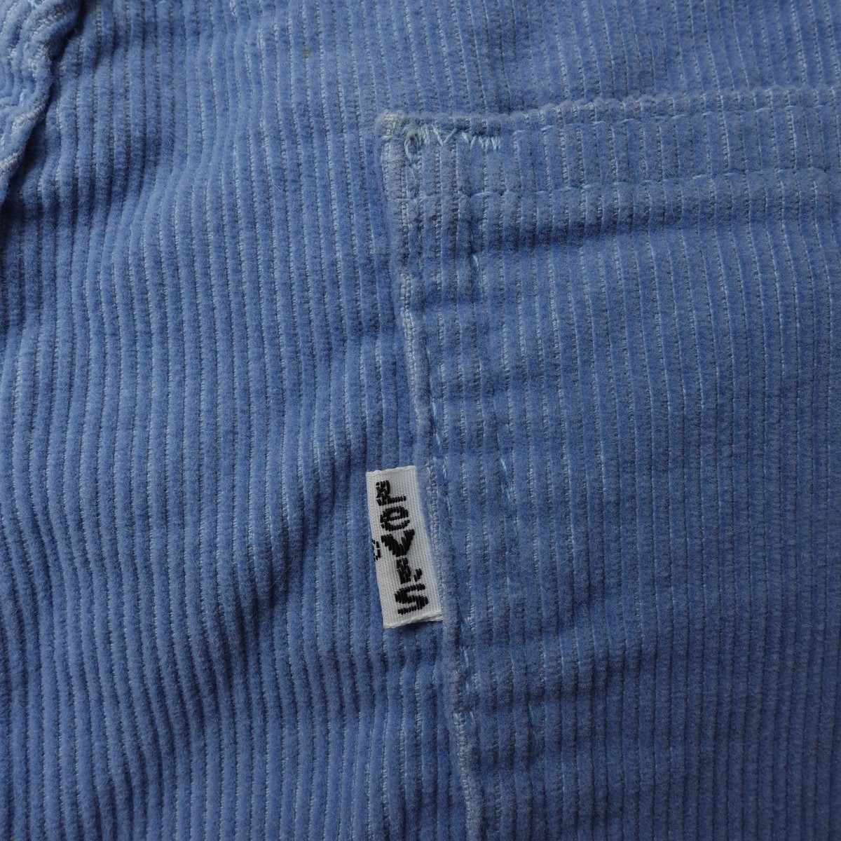 Vintage 70s Levis 519 White Tab Corduroy Pants Straight Blue 31x30 