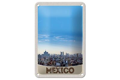 Blechschild Reise 12x18 cm Aussicht auf Mexiko Amerika USA Urlaub Schild