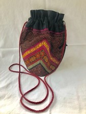 French vintage drawstring purse