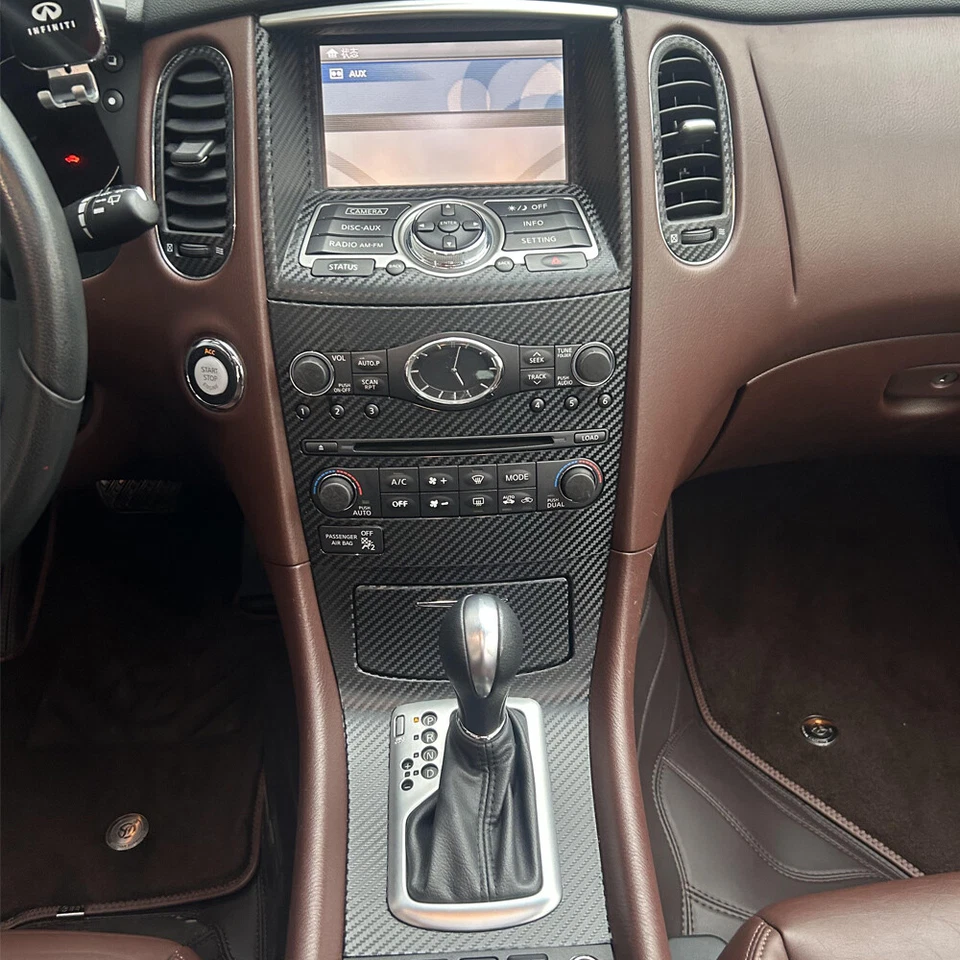 For Infiniti QX50/EX25 EX35/37 3D Carbon Fiber Pattern Interior DIY Trim Decals - Image 3 of 4