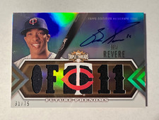 2012 Topps Triple Threads Sepia #104 Ben Revere Jersey AU #'d 31/75 Twins