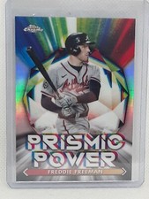 Freddie Freeman 2021 Topps Chrome Baseball - Prismic Power - Atlanta Braves