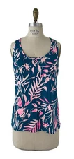 Lilly Pulitzer Noemi Tank Top Sleveless Tidal Wave Its Prime Time Sz L