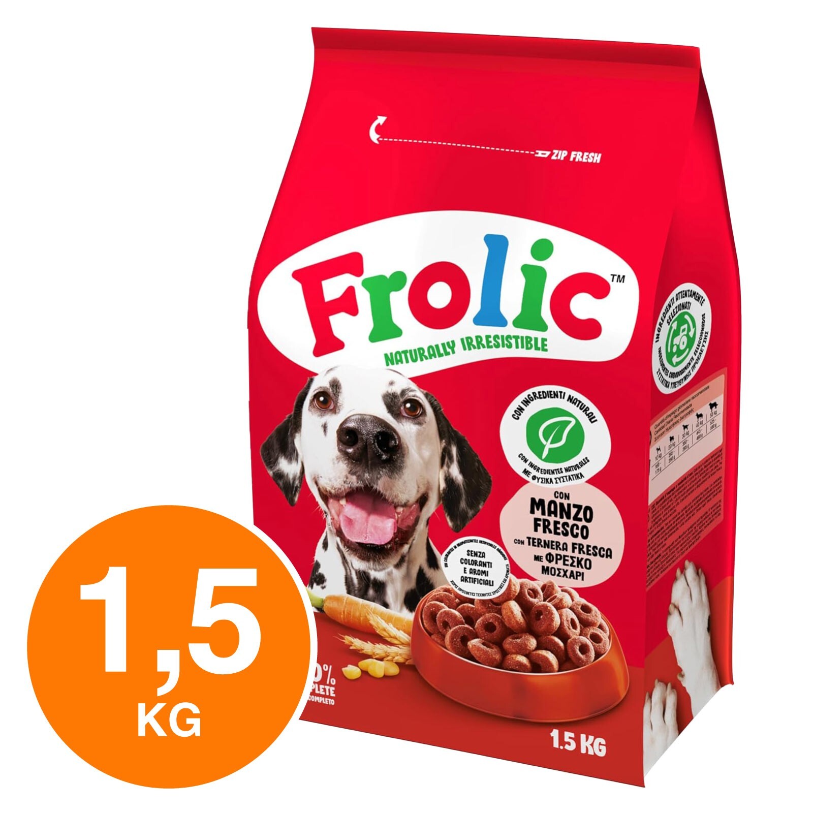 Frolic Cibo Semi Umido per Cani con Manzo, Carote e Riso -...