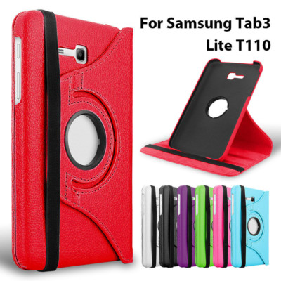360 drehbare Lederhülle Cover für Samsung Galaxy Tab 3 Lite 7,0 Zoll SM-T110