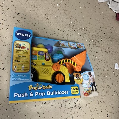 VTech Pop-a-Balls Push and Pop Bulldozer. New. 12-36 Months. Educational Toy.