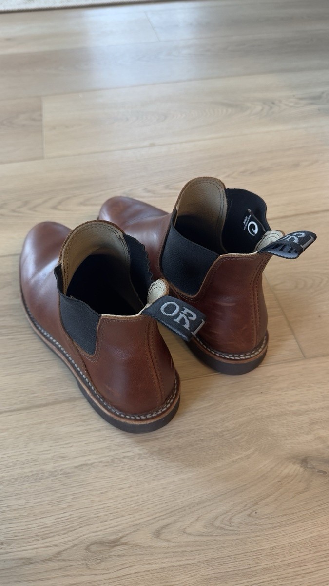 ORIGIN Brown Leather Chelsea Boots Men display picture 3