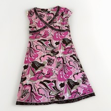 TAHARI Arthur Levine Floral Dress Women's 14 Pink  Midi Career Academia Spring