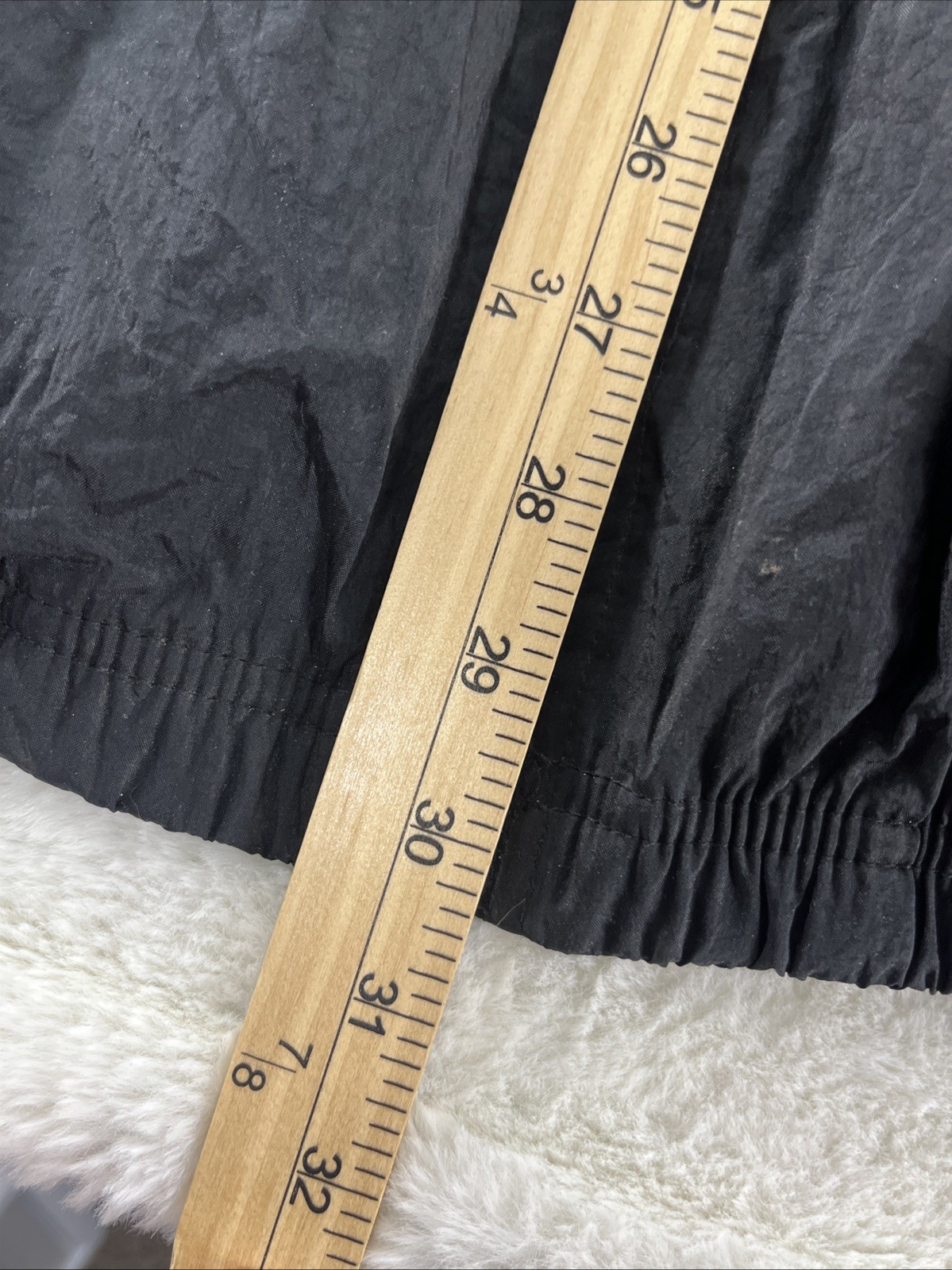 Vintage Reebok Black Full Zip Packable Hood Windbreaker Drawstrings, Size XXL thumbnail 9