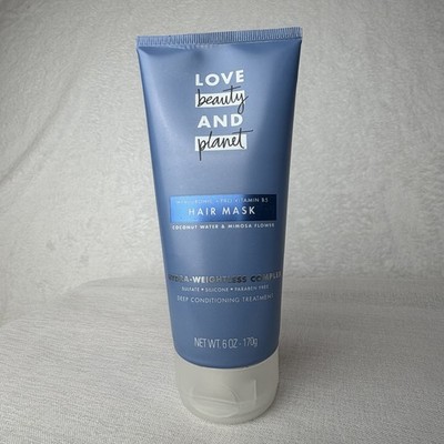 Love Beauty and Planet Coconut Water & Mimosa Flower Hair Masks Treatments 6 Oz